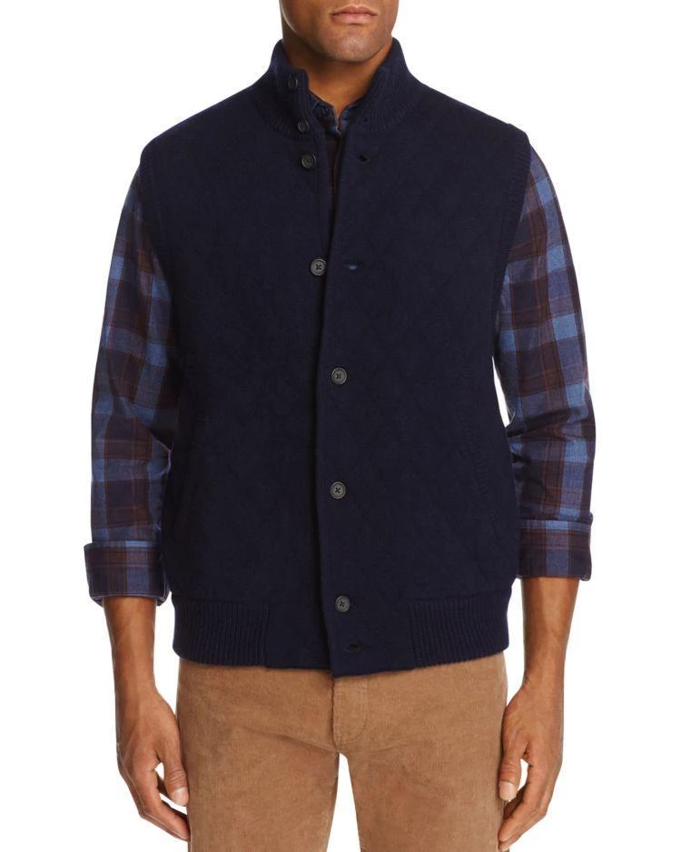 商品The Men's Store at Bloomingdale's|Cashmere Diamond Quilted Sweater Vest,价格¥749,第1张图片