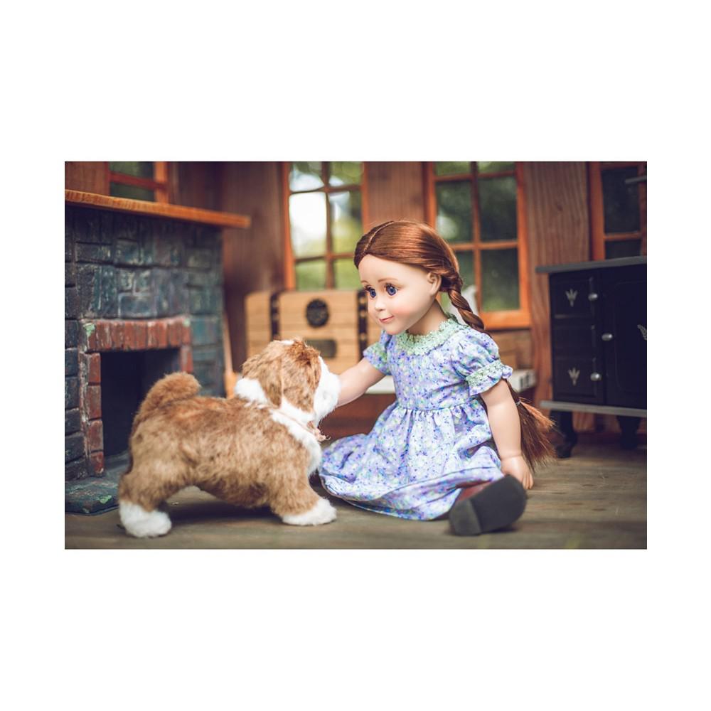 18" Doll Clothes, Little House on The Prairie 3 Piece Calico Summer Dress, Hat, and Apron, Fits American Girl Dolls商品第9张图片规格展示
