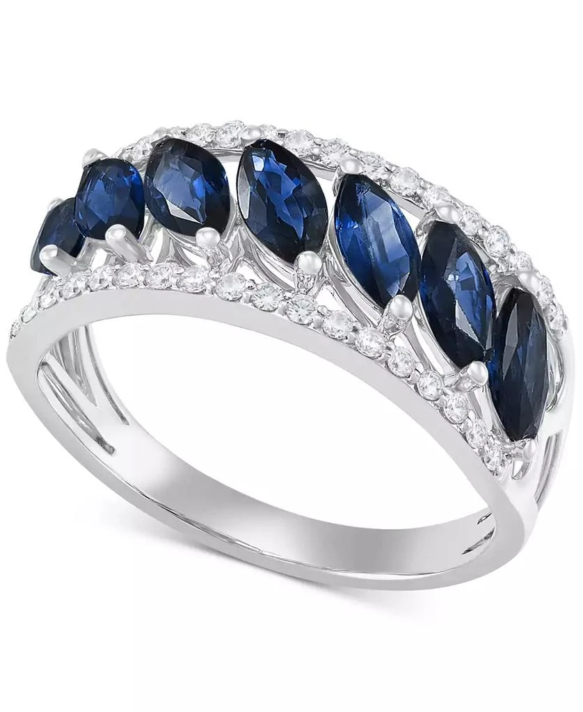 商品Macy's|Kanchan Sapphire (2-3/8 ct. t.w.) & Diamond (1/4 ct. t.w.) in 10k White Gold,价格¥4732,第1张图片