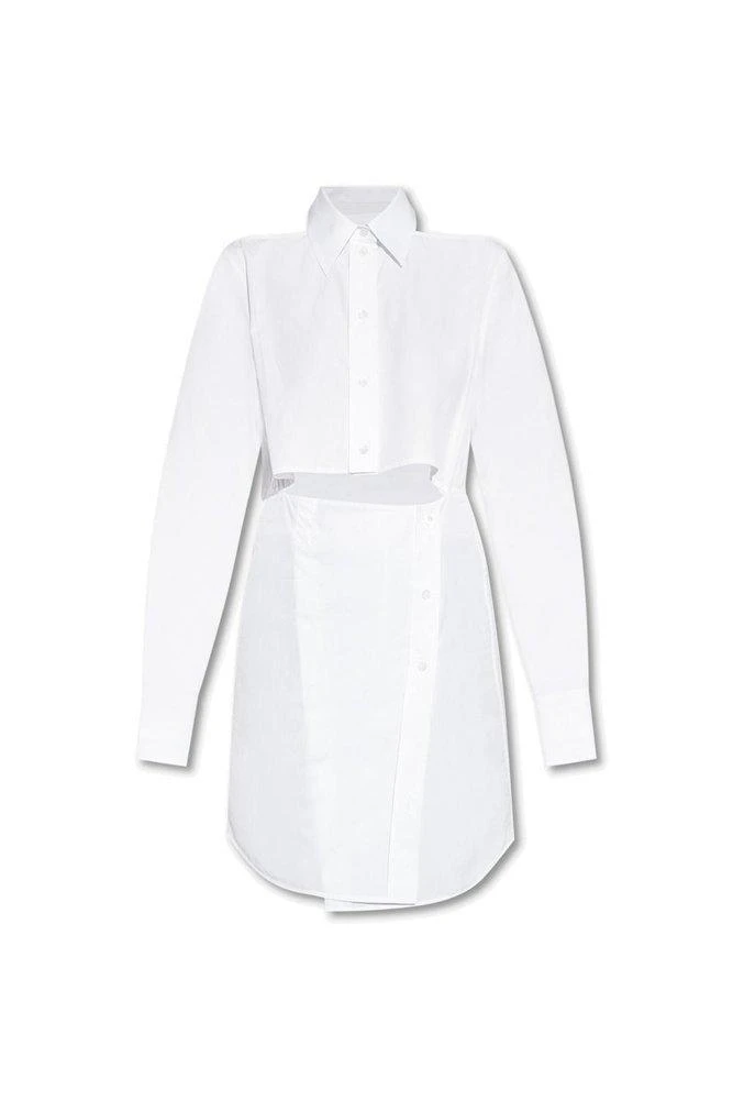 商品Helmut Lang|Helmut Lang Cut-Out Poplin Shirt Dress,价格¥1434,第1张图片