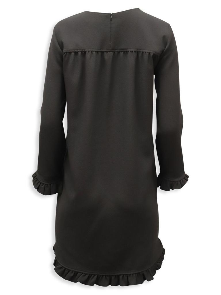 商品[二手商品] Ganni|Ganni Ruffle-Trimmed Mini Dress In Black Polyester,价格¥1332,第5张图片详细描述
