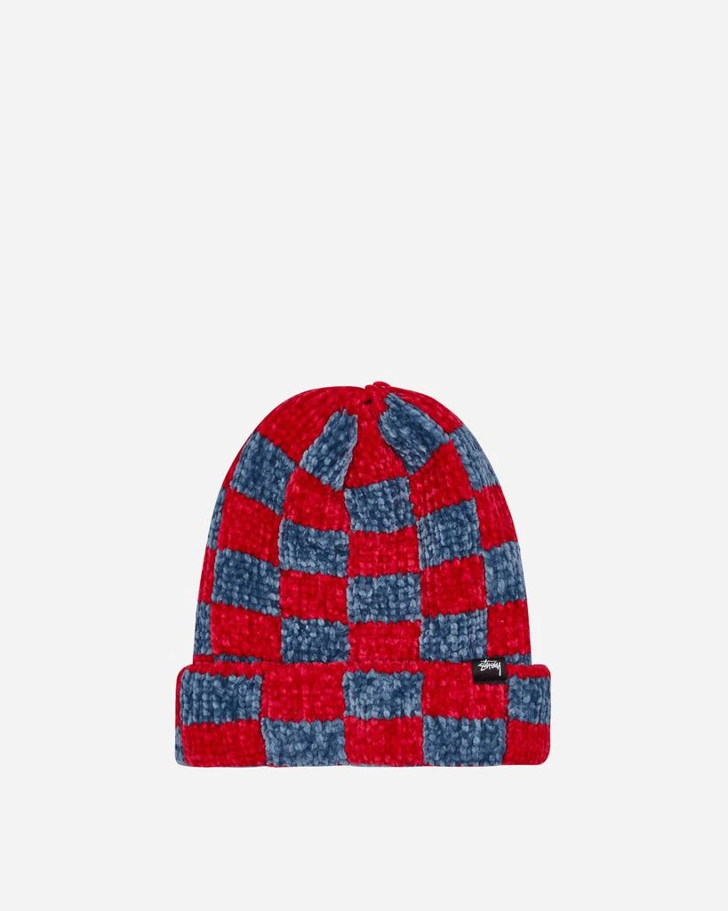 商品STUSSY|Crochet Checkered Beanie Red,价格¥367,第1张图片