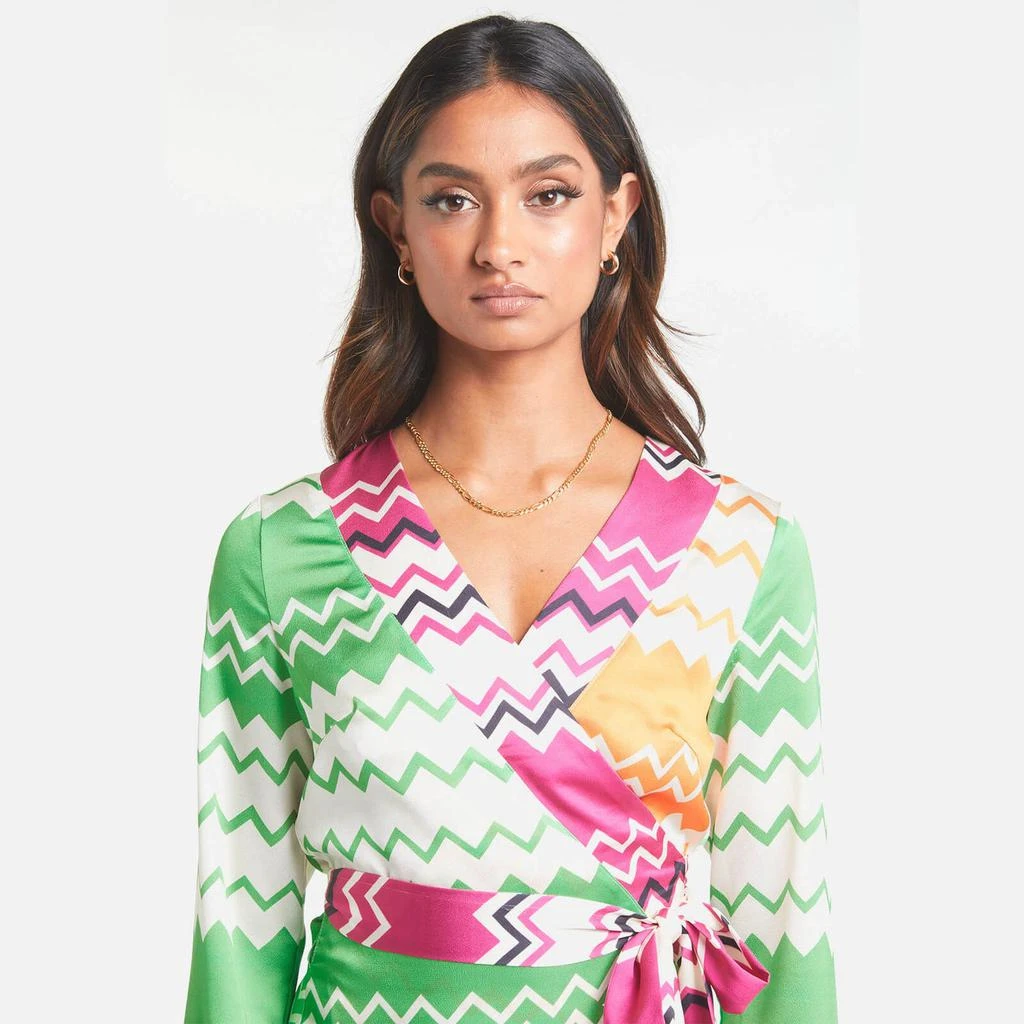 商品The Hut|Never Fully Dressed Women's Zig Zag Wrap Dress - Multi,价格¥97,第3张图片详细描述