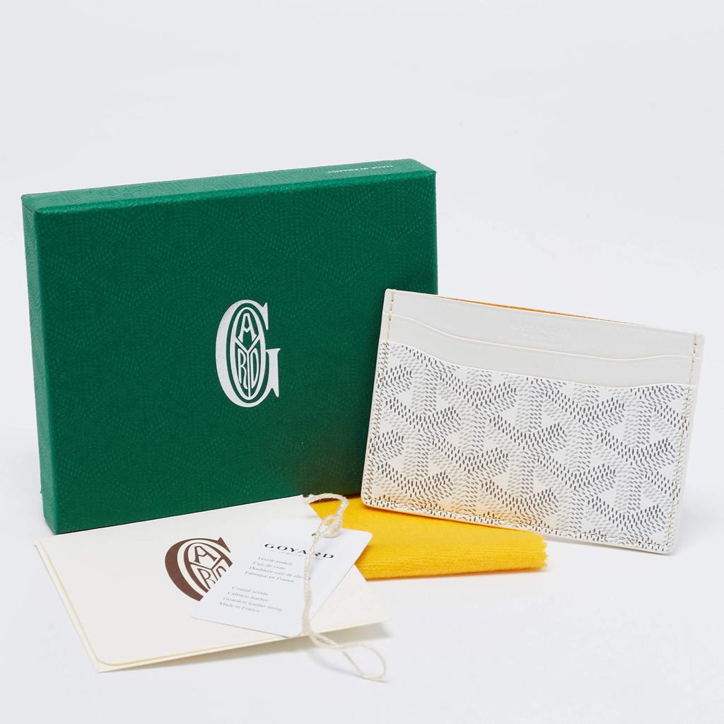 Goyard White Goyardine Coated Canvas and Leather Saint Sulpice Card Holder商品第7张图片规格展示