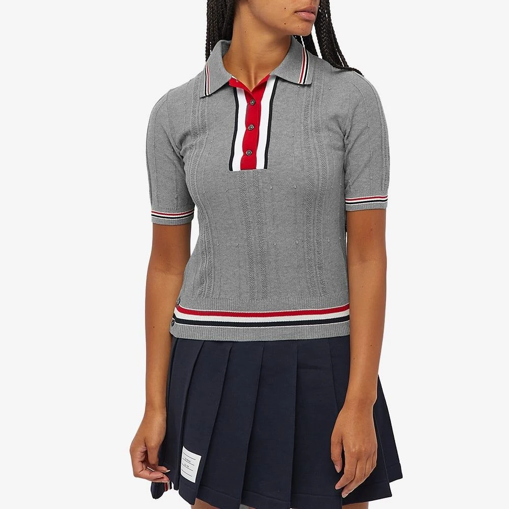 商品Thom Browne|Thom Browne RWB Cricket Stripe Polo T-Shirt,价格¥3305,第2张图片详细描述