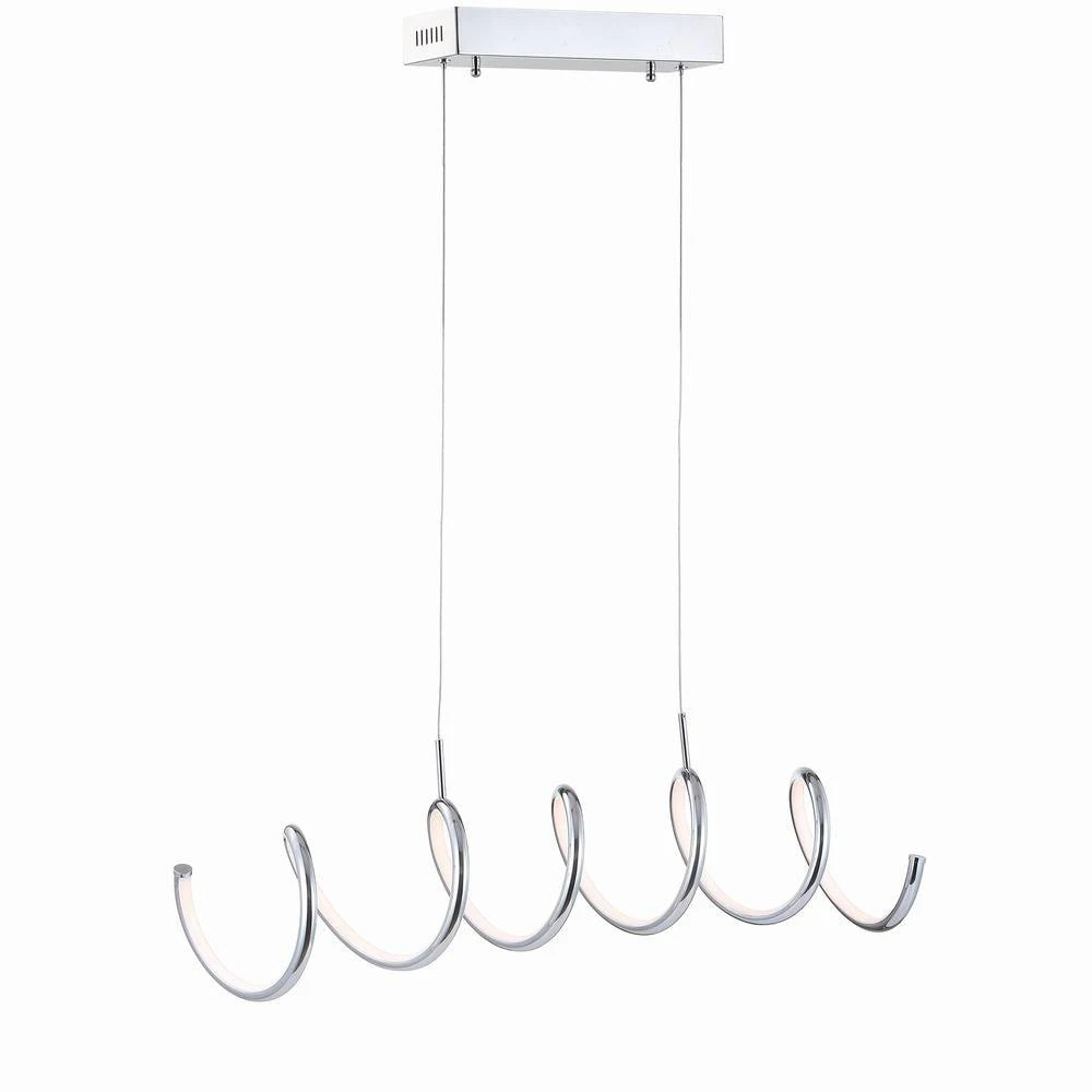 商品JONATHAN Y|Ali 31" Dimmable Adjustable Integrated LED Metal Linear Pendant,价格¥2005,第2张图片详细描述