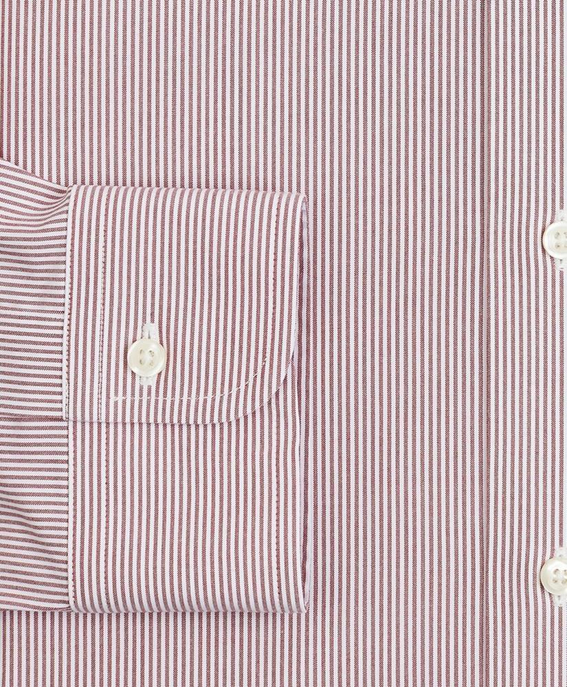 商品Brooks Brothers|Stretch Regent Regular-Fit  Dress Shirt, Non-Iron Poplin Ainsley Collar Fine Stripe,价格¥868,第5张图片详细描述