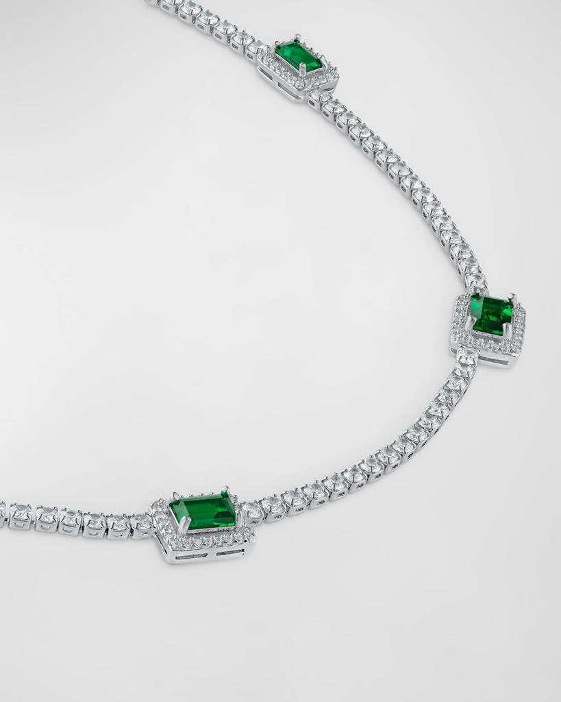 商品Kenneth Jay Lane|Round Emerald Pave Cubic Zirconia 5-Station Necklace,价格¥2123,第3张图片详细描述