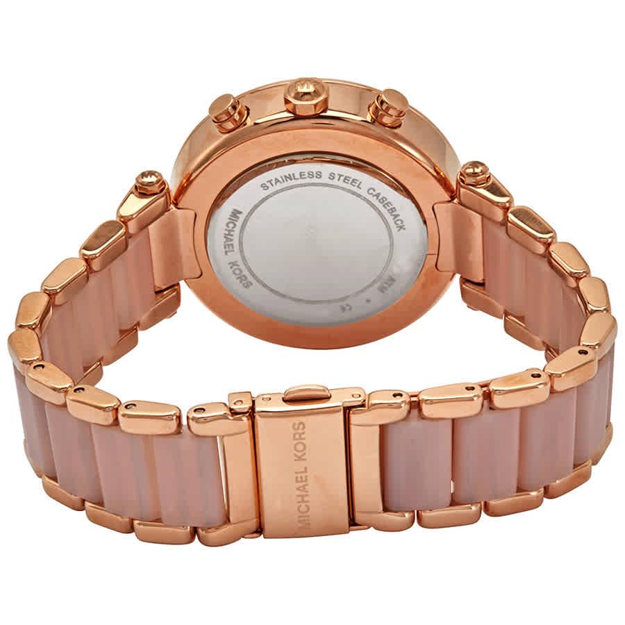 Michael Kors Parker Blush Dial Ladies Watch MK5896商品第3张图片规格展示