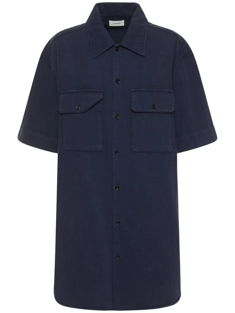 商品Lemaire|Short Sleeve Cotton Denim Shirt,价格¥1307,第1张图片
