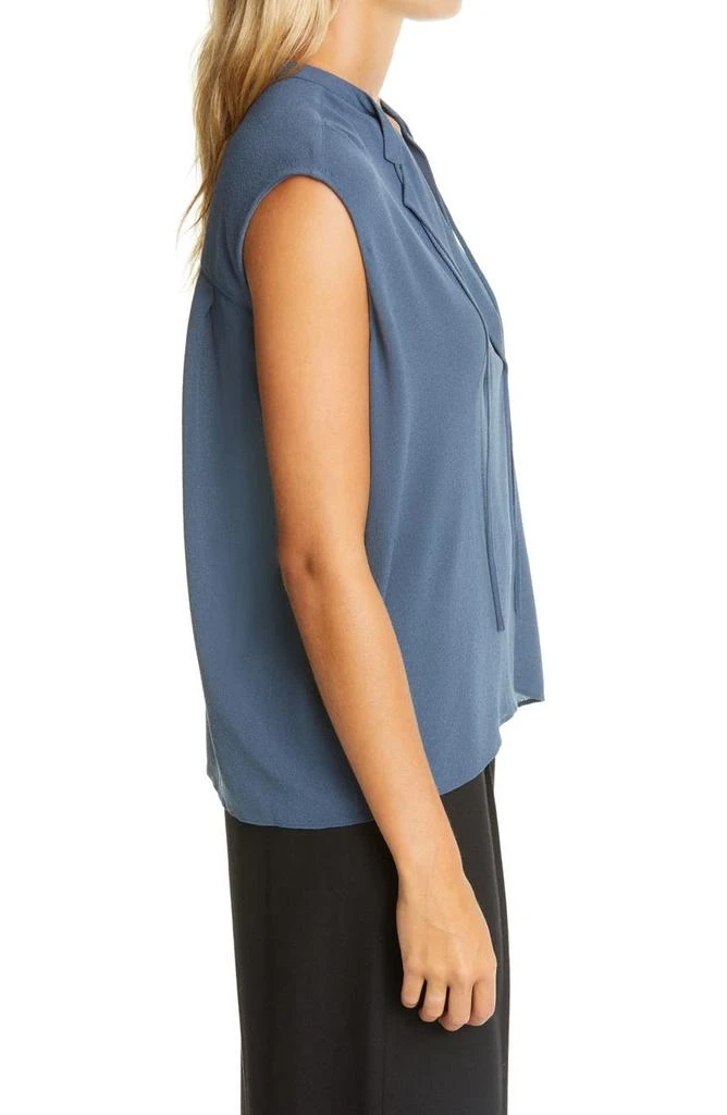 商品Vince|Tie Neck Sleeveless Silk Blouse,价格¥1473,第3张图片详细描述