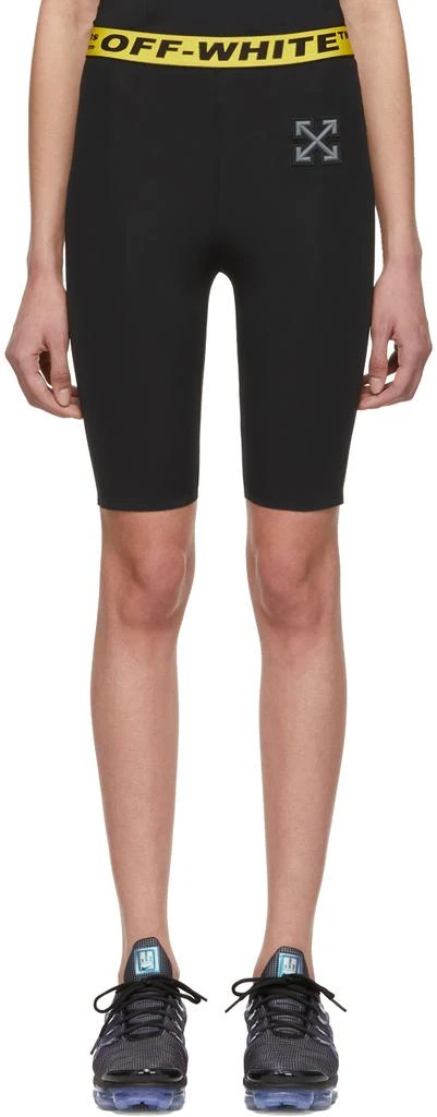 商品Off-White|SSENSE Exclusive Black "WORKOUT" 'Sport' Cycling Shorts,价格¥1096,第1张图片