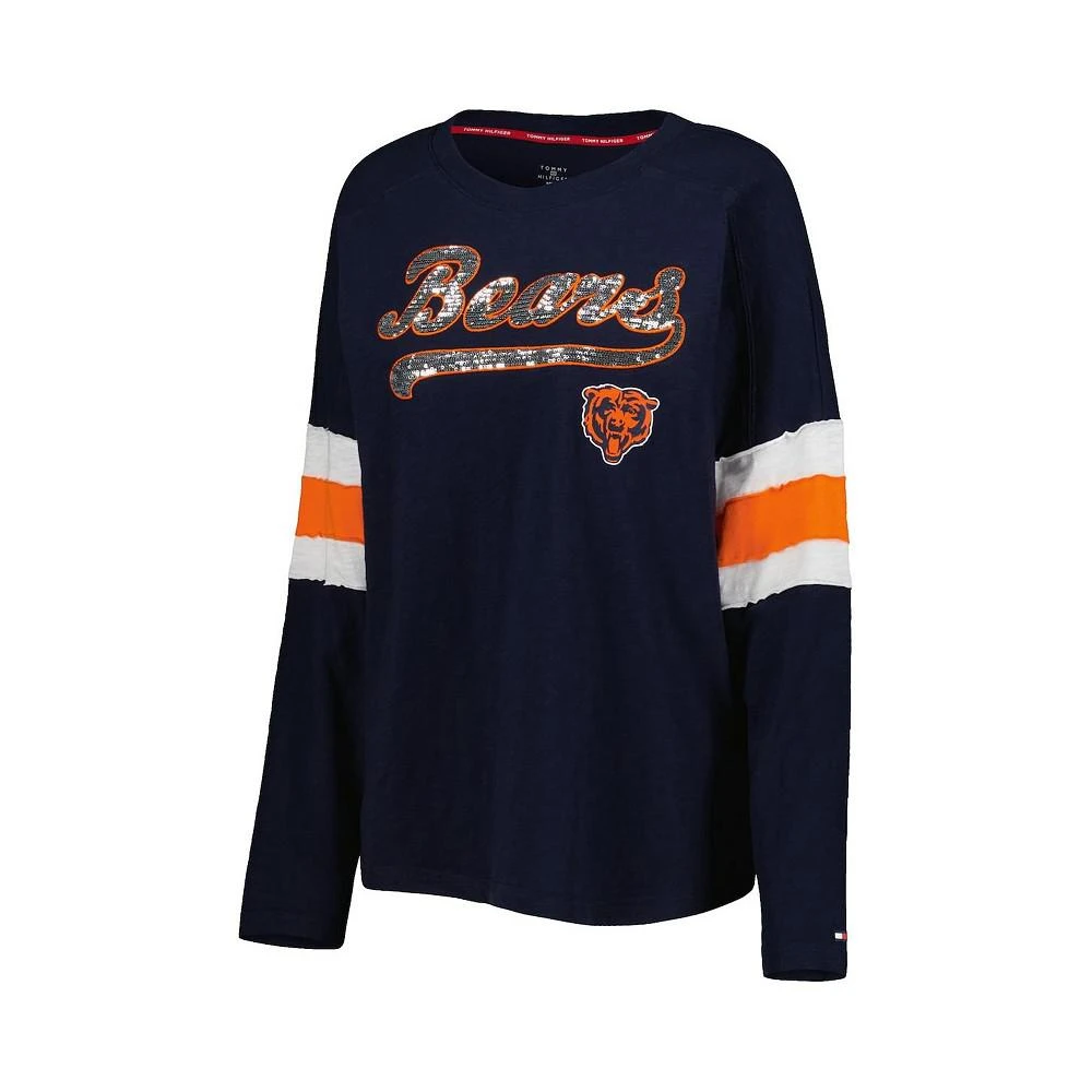 商品Tommy Hilfiger|Women's Navy Chicago Bears Justine Long Sleeve Tunic T-shirt,价格¥413,第4张图片详细描述