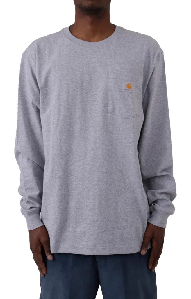 商品Carhartt|(K126) L/S Workwear Pocket Shirt - Heather Grey,价格¥223,第1张图片