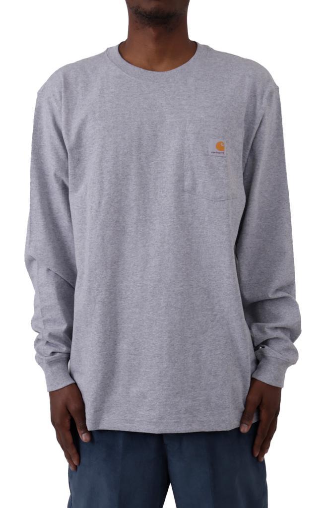 商品Carhartt|(K126) L/S Workwear Pocket Shirt - Heather Grey,价格¥221,第1张图片