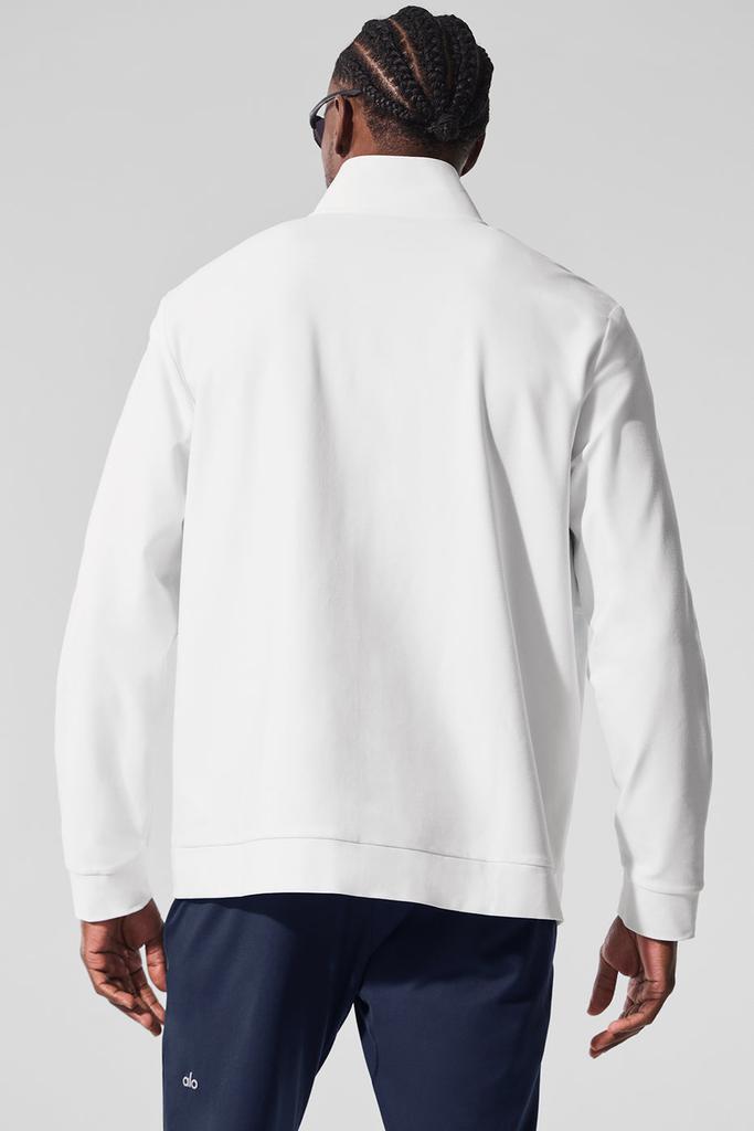 Alo Conquer Max Mock Neck Full Zip - White - Hoodies