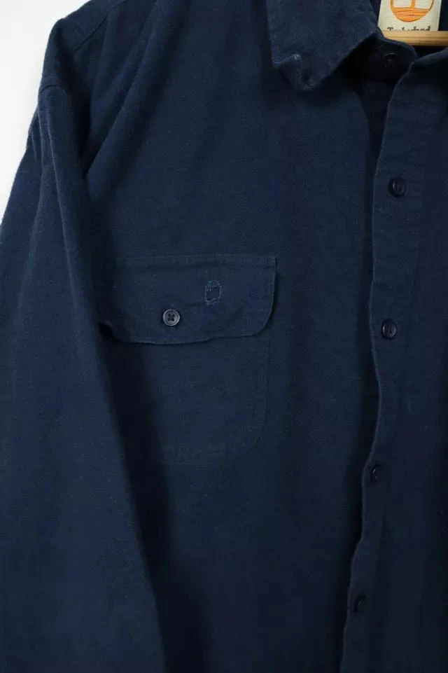 商品Timberland|Vintage Timberland Solid Navy Flannel Button-Down,价格¥385,第5张图片详细描述