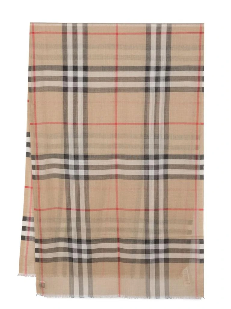 商品Burberry|BURBERRY - Giant Check Wool And Silk Blend Scarf,价格¥2718,第1张图片