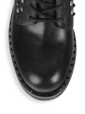 Studded Leather Combat Boots商品第5张图片规格展示