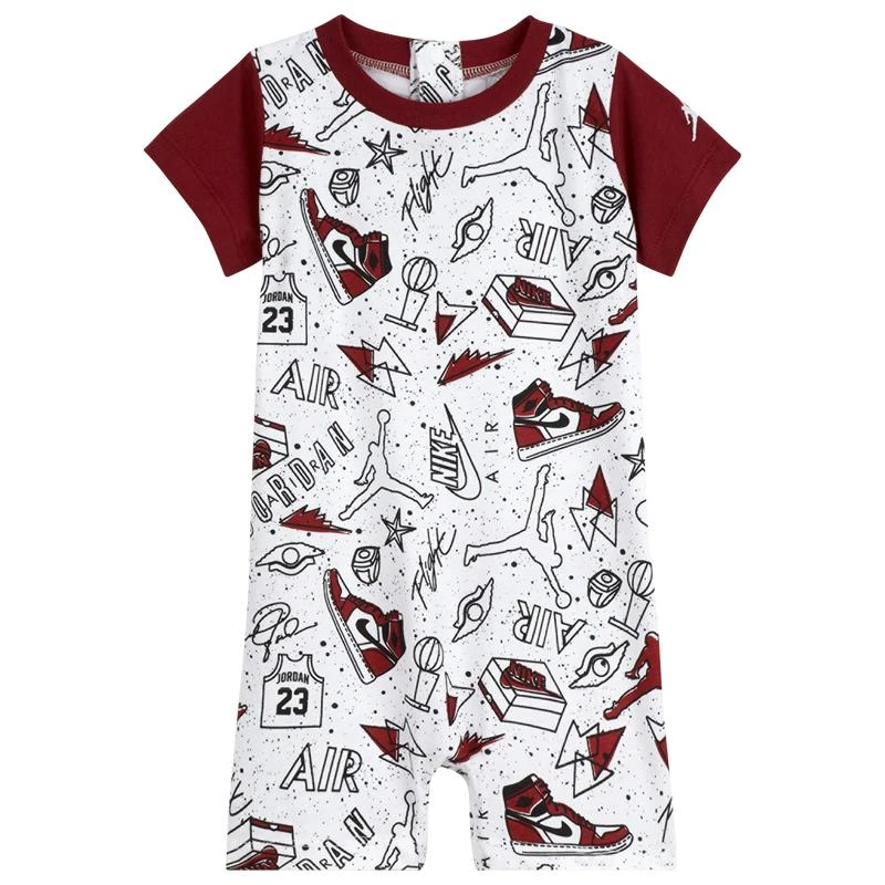 商品Jordan|Jordan Fun Flight AOP Romper - Boys' Infant,价格¥151,第1张图片