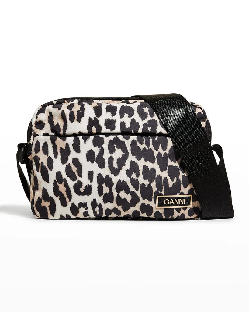 商品Ganni|Cheetah-Print Recycled Fabric Crossbody Bag,价格¥435,第1张图片