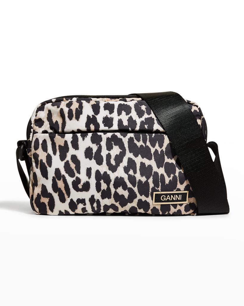 商品Ganni|Cheetah-Print Recycled Fabric Crossbody Bag,价格¥639,第1张图片