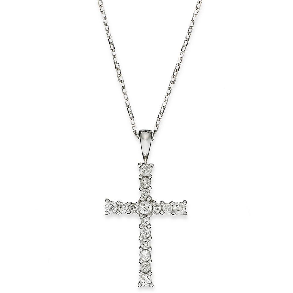 Diamond Cross Pendant Necklace in 14k Gold (1/4 ct. t.w.)商品第1张图片规格展示