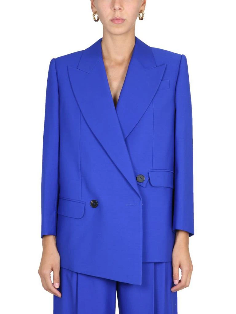 商品Alexander McQueen|ALEXANDER MCQUEEN STRUCTURED DOUBLE-BREASTED JACKET,价格¥11462,第1张图片