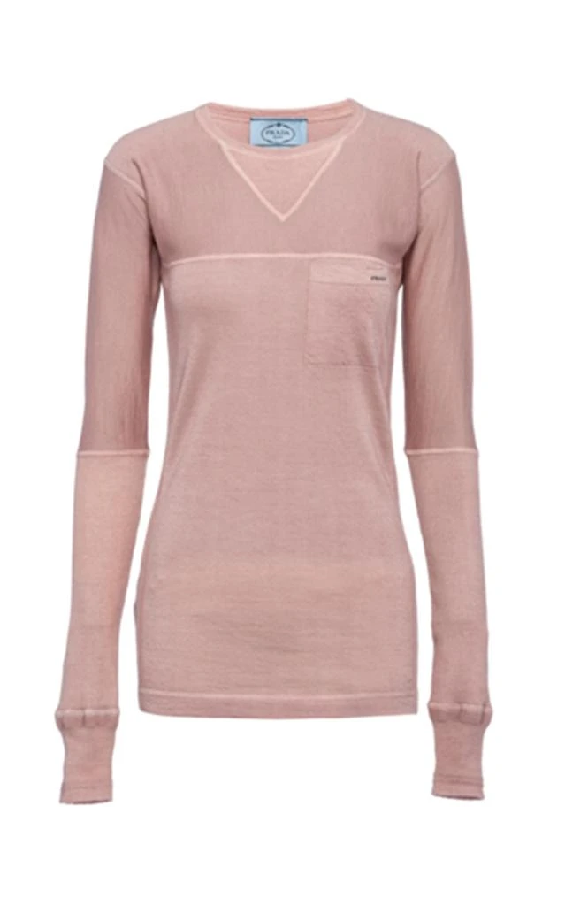 商品Prada|Prada - Knit Cashmere Top - Neutral - IT 40 - Moda Operandi,价格¥15775,第1张图片