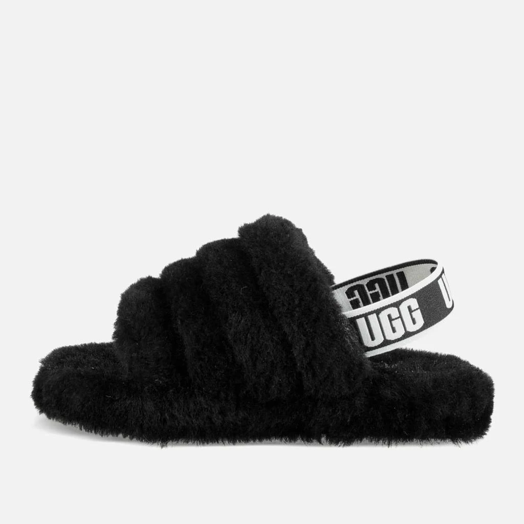 商品UGG|UGG Kids' Fluff Yeah Slide Slippers - Black,价格¥372,第5张图片详细描述