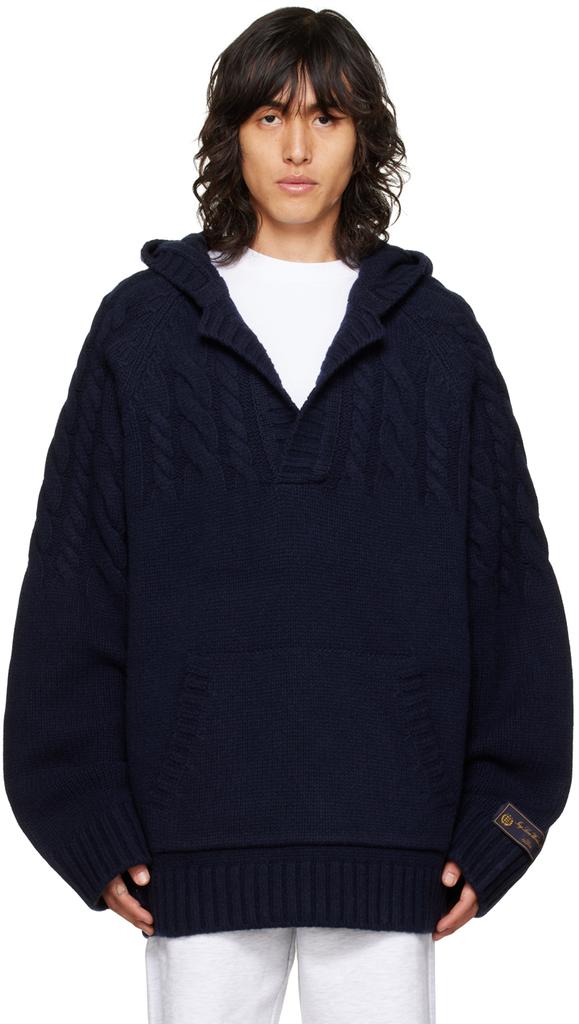Navy Chunky Sweater商品第1张图片规格展示