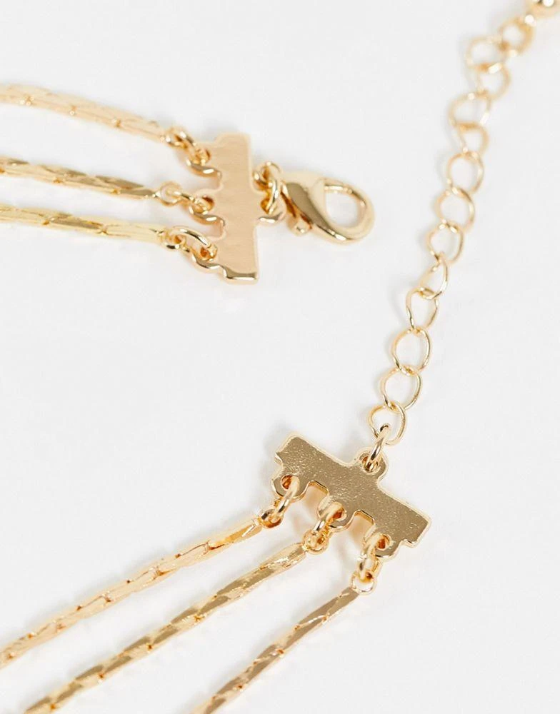 商品ASOS|ASOS DESIGN Curve lariat necklace in gold tone,价格¥52,第2张图片详细描述