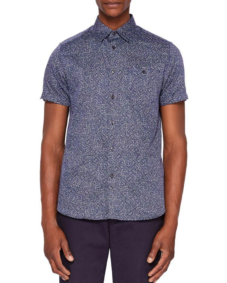 商品Ted Baker London|Rems White Noise Print Regular Fit Button-Down Shirt,价格¥511,第1张图片