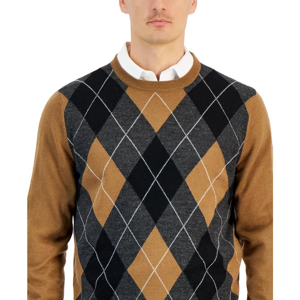 商品Club Room|Men's Merino Harvard Argyle Sweater, Created for Macy's,价格¥142,第3张图片详细描述