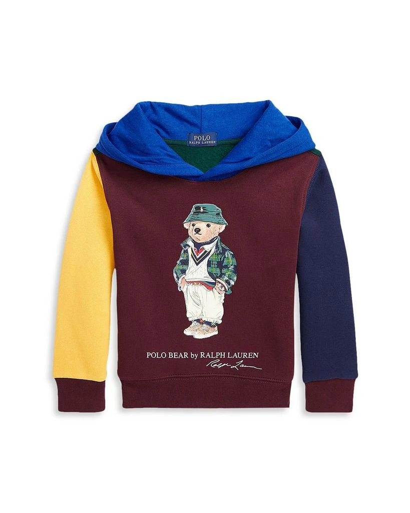 商品Ralph Lauren|Boys' Polo Bear Color Blocked Fleece Hoodie - Little Kid, Big Kid,价格¥171,第1张图片详细描述