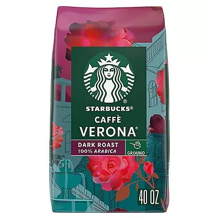 商品Starbucks|Starbucks Caffe Verona Ground Coffee, Dark Roast, 40 oz.,价格¥157,第1张图片