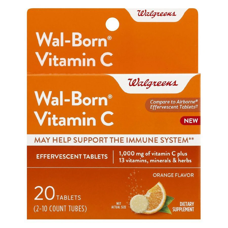 商品Walgreens|Immune Support Vitamin C 1000 mg Tablets Orange,价格¥99,第1张图片
