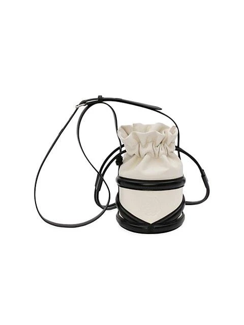 商品Alexander McQueen|Strappy Leather Mini Bucket Bag,价格¥5390,第5张图片详细描述