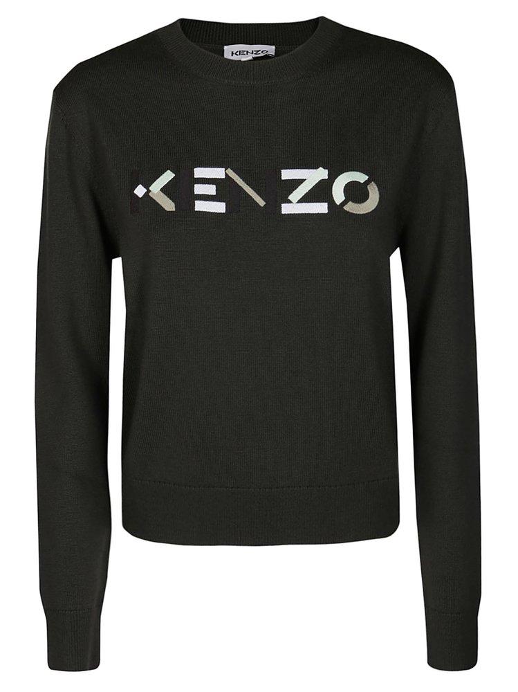 Kenzo Logo Embroidered Knitted Jumper商品第1张图片规格展示