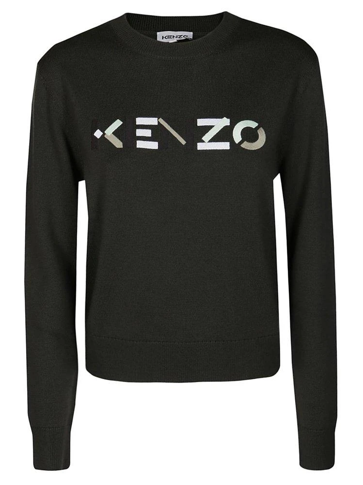 商品Kenzo|Kenzo Logo Embroidered Knitted Jumper,价格¥1963,第1张图片