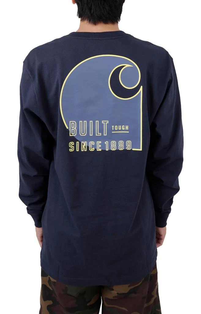 商品Carhartt|(105426) Loose Fit Heavyweight L/S Pocket Tough Graphic T-Shirt - Navy,价格¥205,第1张图片