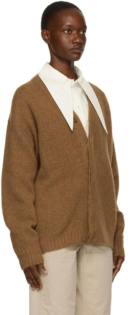 商品Lemaire|Brown Oversized Knit Cardigan,价格¥4282,第2张图片详细描述