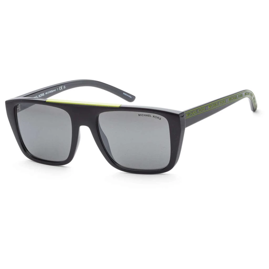 商品Michael Kors|Michael Kors Men's Black Rectangular Sunglasses,价格¥346,第1张图片