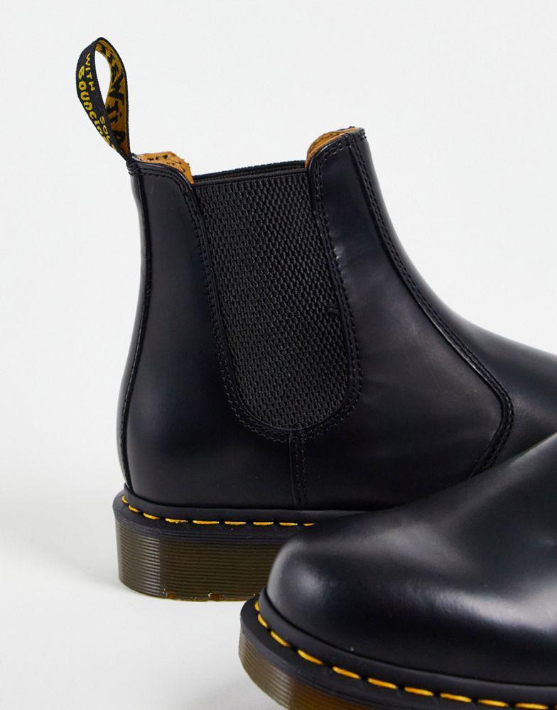 商品Dr. Martens|Dr Martens 2976 YS chelsea boots in black smooth,价格¥1345,第4张图片详细描述
