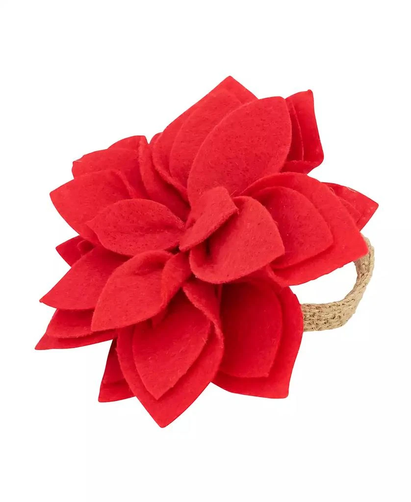 Felt Blossom Napkin Ring Set of 4,Set 商品