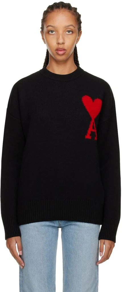 商品AMI|Black Ami De Cœur Sweater,价格¥2495,第1张图片