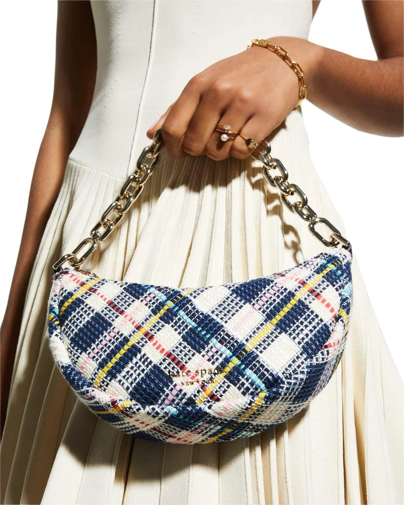 商品Kate Spade|smile small tweed zip crossbody bag,价格¥790,第5张图片详细描述