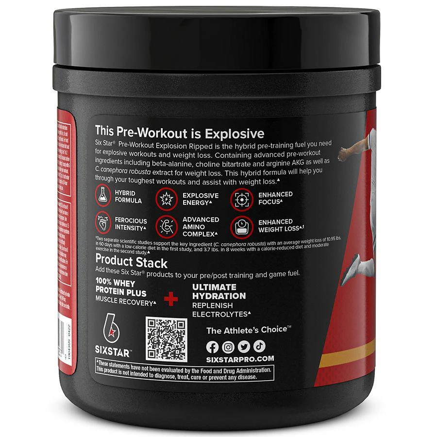 商品Six Star|Pre-Workout Explosion Ripped Peach Mango,价格¥149,第2张图片详细描述