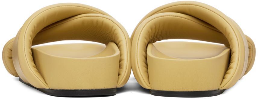 商品Jil Sander|Beige Padded Slides,价格¥3160,第4张图片详细描述