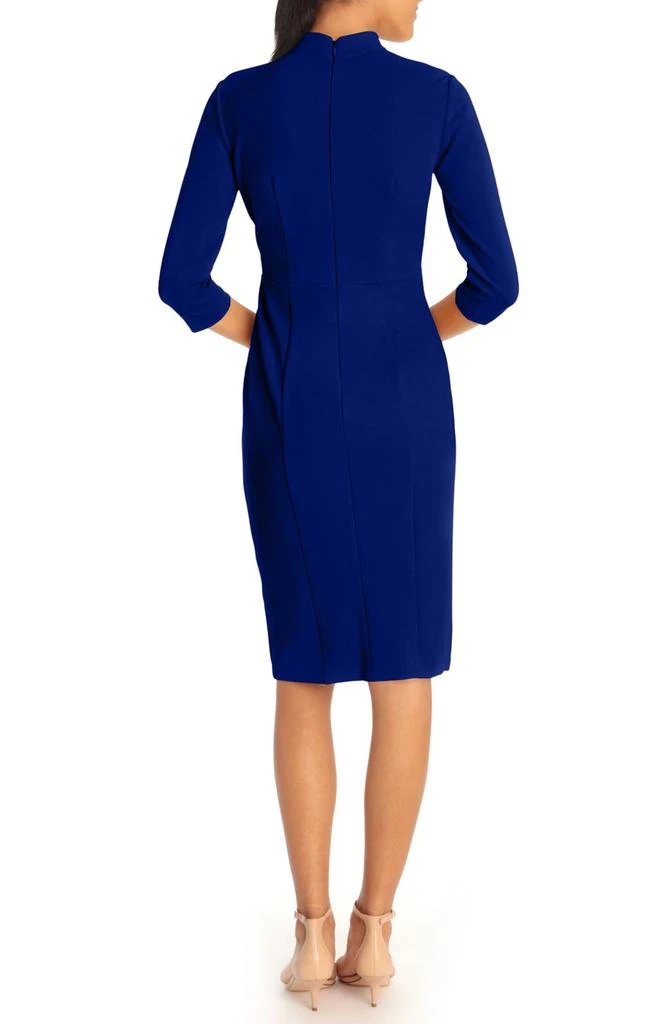 商品Donna Morgan|Donna Morgan Crepe Three-Quarter Sleeve Sheath Dress,价格¥342,第2张图片详细描述